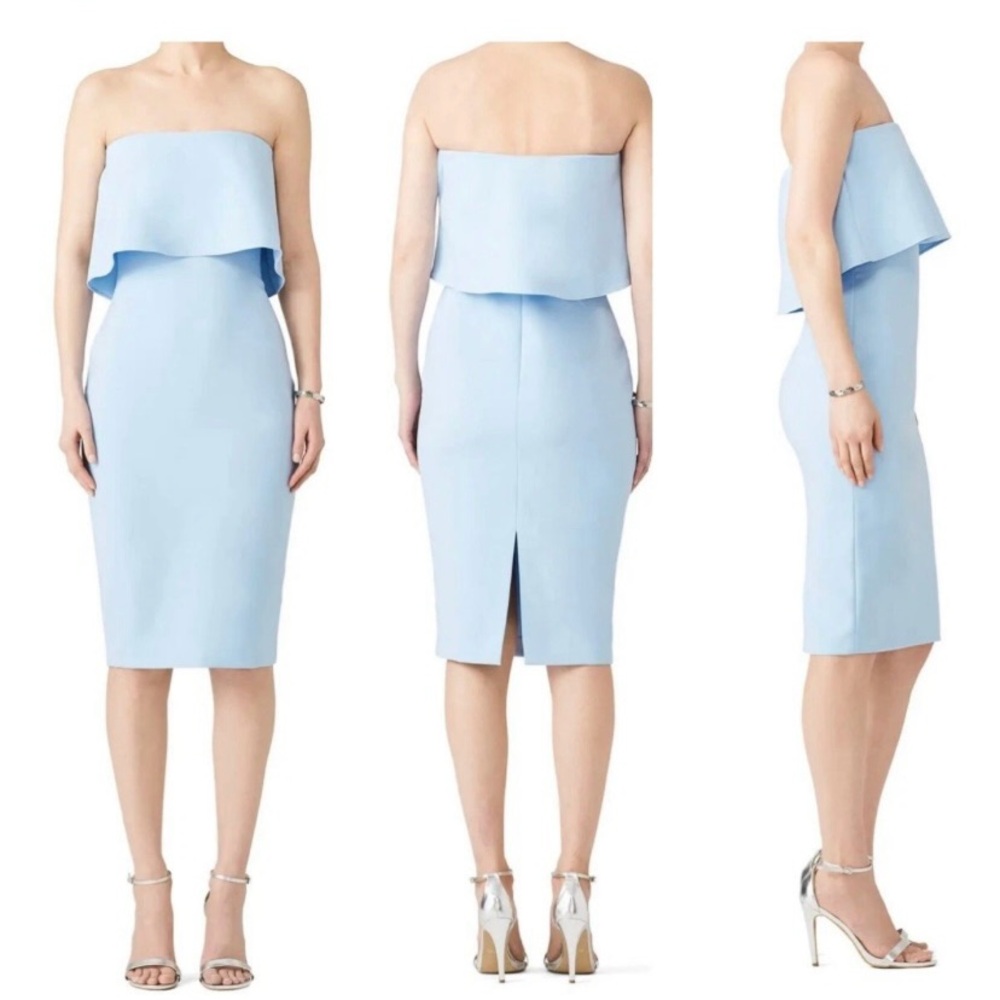 Likely Strapless Light Blue Dress